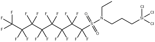N-ethylheptadecafluoro-N-[3-(trichlorosilyl)propyl]octanesulphonamide Structure