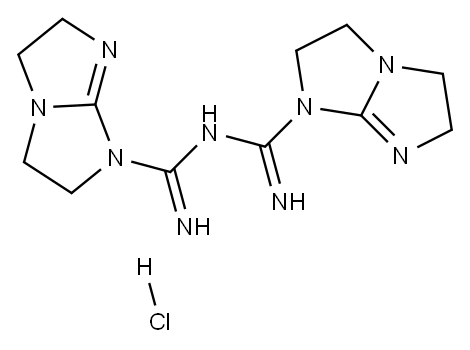 2,3,5,6-tetrahydro-N-[imino(2,3,5,6-tetrahydro-1H-imidazo[1,2-a]imidazol-1-yl)methyl]-1H-imidazo[1,2-a]imidazole-1-carboxamidine monohydrochloride 结构式
