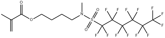 4-[methyl[(tridecafluorohexyl)sulphonyl]amino]butyl methacrylate 结构式