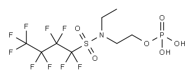 2-[ethyl[(1,1,2,2,3,3,4,4,4-nonafluorobutyl)sulphonyl]amino]ethyl dihydrogen phosphate 结构式