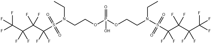 bis[2-[ethyl(nonafluorobutanesulphonyl)amino]ethyl] hydrogen phosphate|