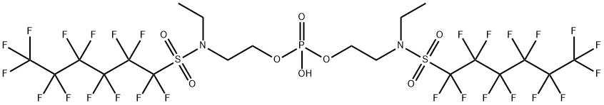 N,N'-[phosphinicobis(oxyethylene)]bis[N-ethyltridecafluorohexanesulphonamide] 结构式