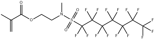 2-[methyl[(pentadecafluoroheptyl)sulphonyl]amino]ethyl methacrylate 结构式