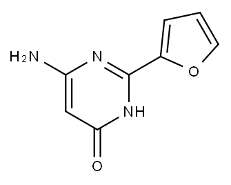 4(3H)-PyriMidinone, 6-aMino-2-(2-furanyl)- Structure