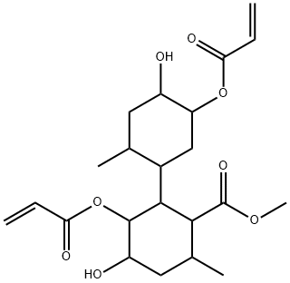 methyl 5',6-bis(acryloyloxy)-4',5-dihydroxy-2',3-dimethyl[1,1'-bicyclohexyl]-2-carboxylate 结构式