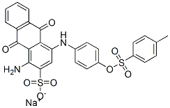 sodium 1-amino-9,10-dihydro-4-[[4-[[(4-methylphenyl)sulphonyl]oxy]phenyl]amino]-9,10-dioxoanthracene-2-sulphonate Structure