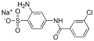 sodium 2-amino-4-(3-chlorobenzamido)benzenesulphonate 结构式
