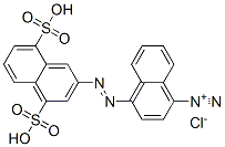 4-[(4,8-disulpho-2-naphthyl)azo]naphthalene-1-diazonium chloride Structure