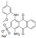 sodium 1-amino-9,10-dihydro-4-[(2-methoxy-5-methylphenyl)amino]-9,10-dioxoanthracene-2-sulphonate 结构式