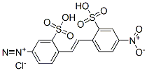 4-[2-(4-nitro-2-sulphophenyl)vinyl]-3-sulphobenzenediazonium chloride 结构式