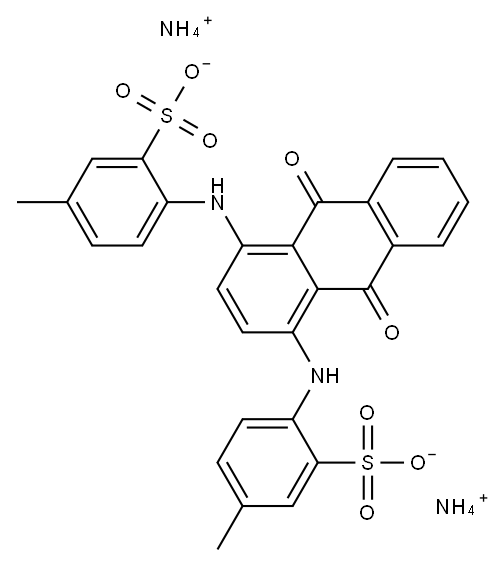 diammonium 4,4'-[(9,10-dihydro-9,10-dioxo-1,4-anthrylene)diimino]bis(toluene-3-sulphonate) 结构式