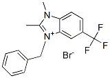 1,2-dimethyl-3-(benzyl)-5-(trifluoromethyl)-1H-benzimidazolium bromide 结构式