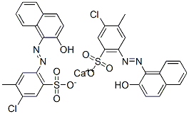calcium bis[2-chloro-5-[(2-hydroxy-1-naphthyl)azo]toluene-4-sulphonate] Structure