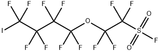 1,1,2,2-四氟-2-(1,1,2,2,3,3,4,4-八氟-4-碘丁氧基)乙烷-1-磺酰氟 结构式