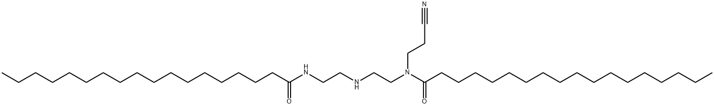 N-(2-Cyanoethyl)-N-[2-[[2-[(1-oxooctadecyl)amino]ethyl]amino]ethyl]octadecanamide 结构式