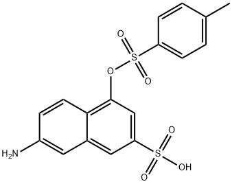 7-amino-4-[[(p-tolyl)sulphonyl]oxy]naphthalene-2-sulphonic acid Structure