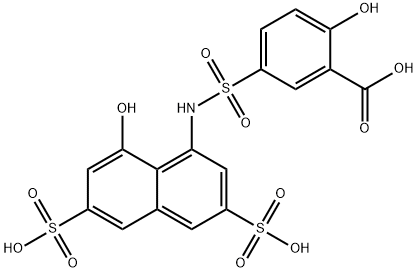 5-[[(8-hydroxy-3,6-disulpho-1-naphthyl)amino]sulphonyl]salicylic acid 结构式