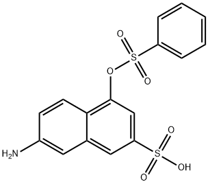 7-Amino-4-[(phenylsulfonyl)oxy]-2-naphthalenesulfonic acid Structure