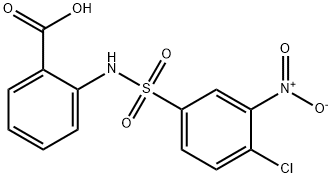 2-(4-氯-3-硝基苯基磺酰胺基)苯甲酸, 68003-38-3, 结构式