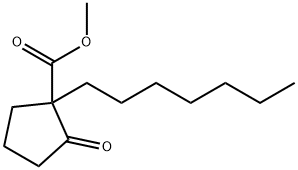 methyl 1-heptyl-2-oxocyclopentanecarboxylate 结构式