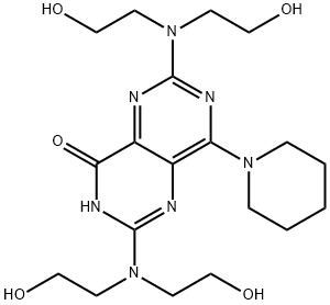 4-DESPIPERIDINYL-4-HYDROXY DIPYRIDAMOLE 结构式