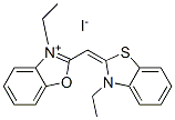 3-ethyl-2-[(3-ethyl-3H-benzothiazol-2-ylidene)methyl]benzoxazolium iodide Structure