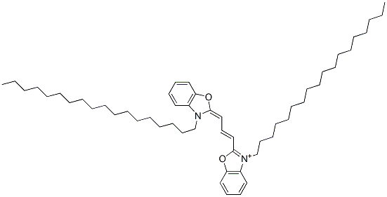 3,3'-dioctadecyloxacarbocyanine 结构式