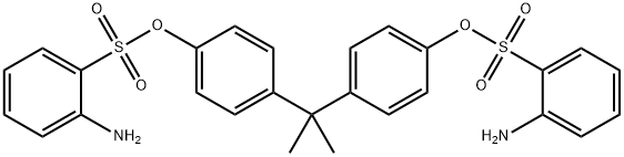 4,4'-二(2-氨基-苯磺酸)双酚 A 酯 结构式