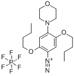 2,5-dibutoxy-4-(morpholino)benzenediazonium hexafluorophosphate Structure