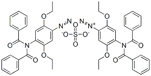 4-[bis(benzoyl)amino]-2,5-diethoxybenzenediazonium sulphate 结构式