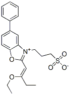 2-(2-ethoxybut-1-enyl)-5-phenyl-3-(3-sulphonatopropyl)benzoxazolium 结构式