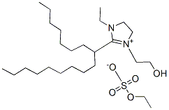 1-乙基-2-(8-十七烯基)-4,5-二氢-3-(2-羟乙基)-1H-咪唑翁乙基硫酸酯(盐), 68039-12-3, 结构式