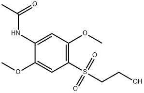 N-[4-[(2-hydroxyethyl)sulphonyl]-2,5-dimethoxyphenyl]acetamide 结构式