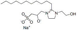 4,5-dihydro-1-(2-hydroxyethyl)-3-(2-hydroxy-3-sulphonatopropyl)-2-undecyl-1H-imidazolium, monosodium salt 结构式