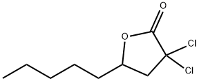 3,3-dichlorodihydro-5-pentylfuran-2(3H)-one 结构式