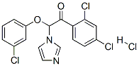 Ethanone,  2-(3-chlorophenoxy)-1-(2,4-dichlorophenyl)-2-(1H-imidazol-1-yl)-,  monohydrochloride  (9CI) Structure
