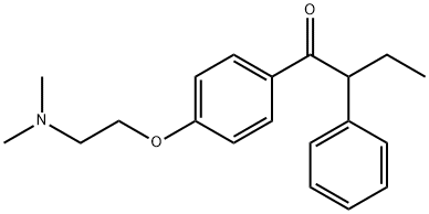 1-[4-[2-(二甲基氨基)乙氧基]苯基]-2-苯基-1-丁酮 结构式