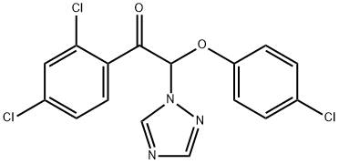Ethanone, 2-(4-chlorophenoxy)-1-(2,4-dichlorophenyl)-2-(1H-1,2,4-triazol-1-yl)- 结构式