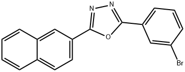 2-(3-BROMOPHENYL)-5-(2-NAPHTHYL)-1,3,4-OXADIAZOLE 结构式