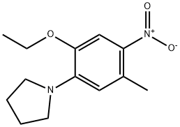 1-(2-ethoxy-5-methyl-4-nitrophenyl)pyrrolidine Structure