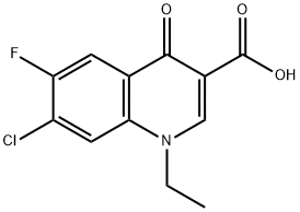 7-氯-1-乙基-6-氟-4-氧氢喹啉-3-羧酸, 68077-26-9, 结构式