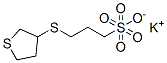 potassium 3-[(tetrahydro-3-thienyl)thio]propane-1-sulphonate S,S-dioxide Structure