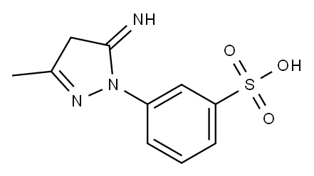 m-(4,5-dihydro-5-imino-3-methyl-1H-pyrazol-1-yl)benzenesulphonic acid Structure