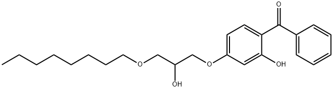 2-hydroxy-4-[2-hydroxy-3-(octoxy)propoxy]phenyl phenyl ketone 结构式