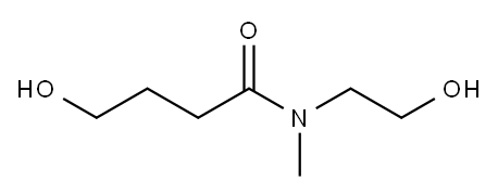 4-hydroxy-N-(2-hydroxyethyl)-N-methylbutyramide 结构式