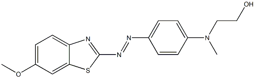 2-[[4-[(6-Methoxybenzothiazol-2-yl)azo]phenyl]methylamino]ethanol 结构式