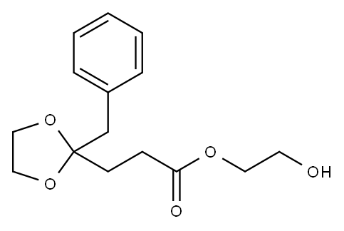 2-hydroxyethyl 2-benzyl-1,3-dioxolane-2-propionate 结构式