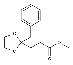 methyl 2-benzyl-1,3-dioxolane-2-propionate Structure