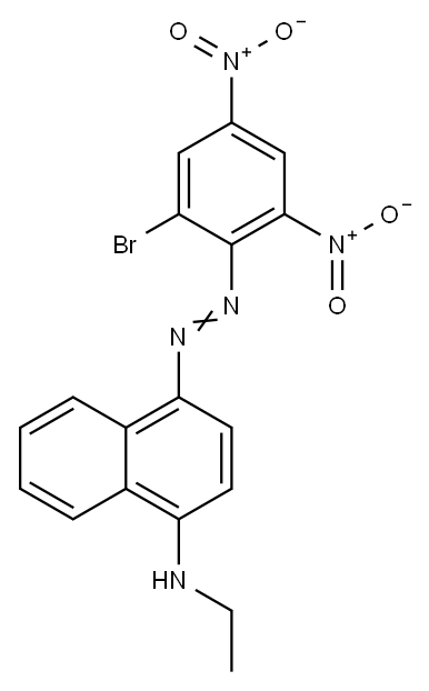 4-[(2-bromo-4,6-dinitrophenyl)azo]-N-ethylnaphthalen-1-amine 结构式