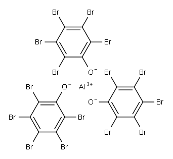 Aluminum tris(2,3,4,5,6-pentabromophenolate) 结构式